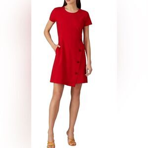 Of Mercer Poppy Red Leroy Dress Size Large